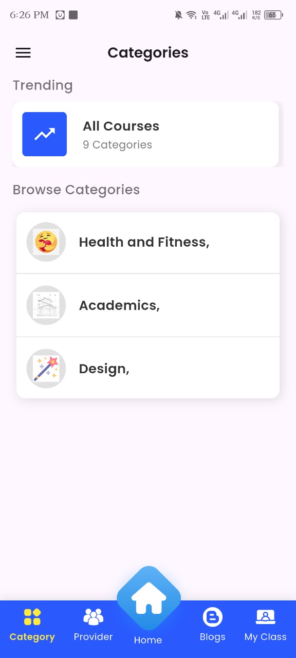 TraderSagor Home Screen